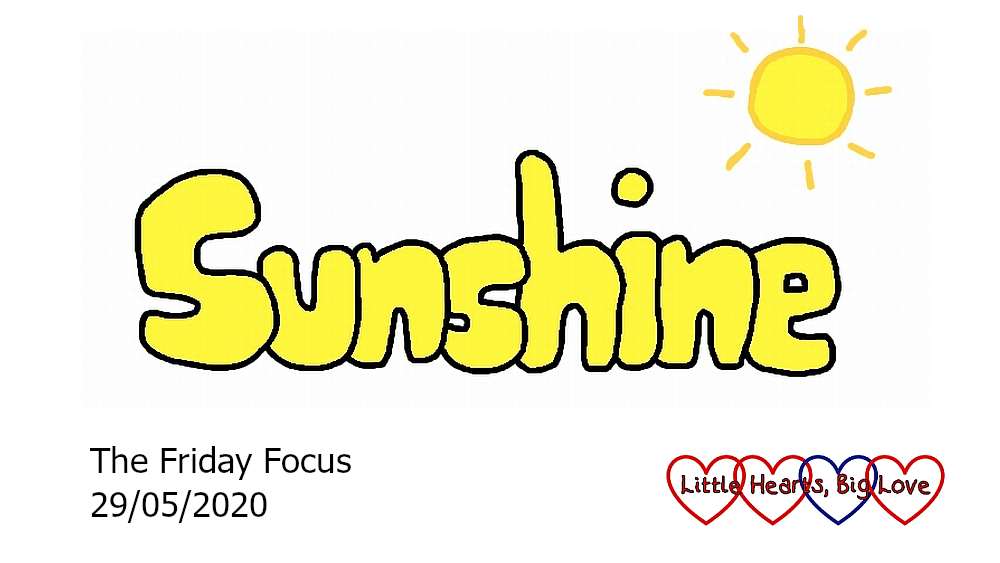 The word 'sunshine' with a sun above it