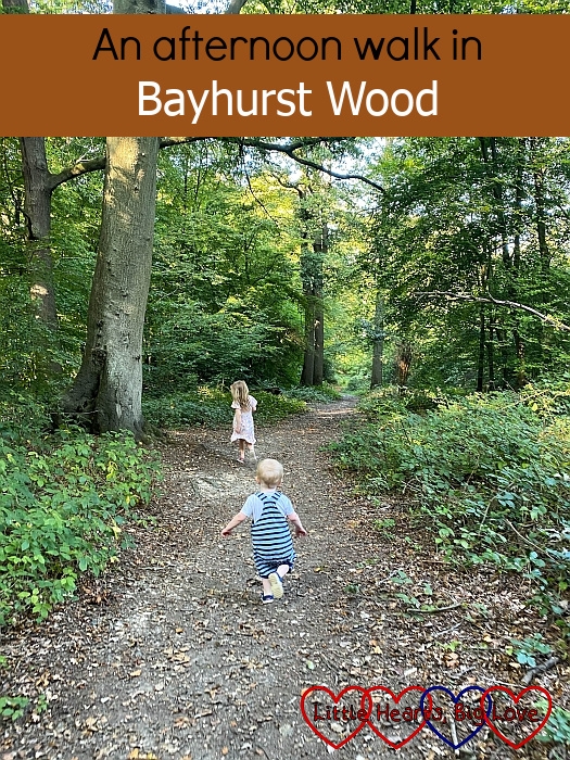 Sophie and Thomas walking through Bayhurst Wood - "An afternoon walk in Bayhurst Wood"