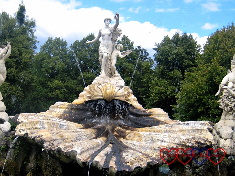A close-up of the Fountain of Love