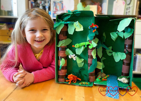 Crafting with kids: A rainforest in a shoebox - Little Hearts, Big Love