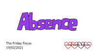 The word 'absence' in purple