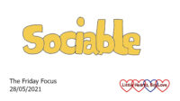 The word 'sociable' in yellow