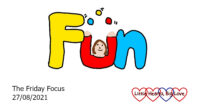 The word 'fun' with the 'u' drawn as a person juggling