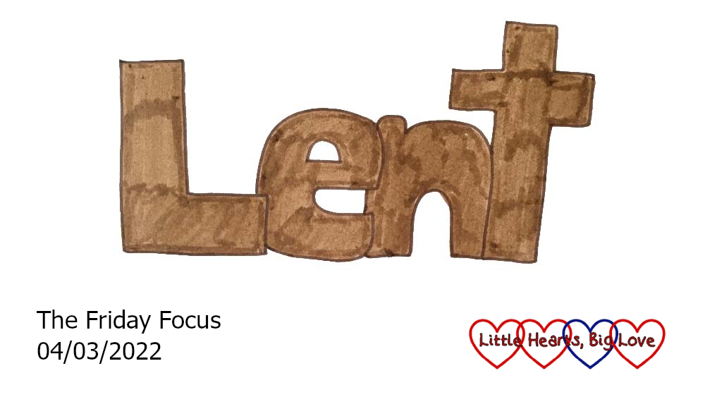 The word 'Lent' in brown