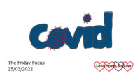 The word 'Covid' with the 'o' and the dot over the 'i' drawn as Covid viruses