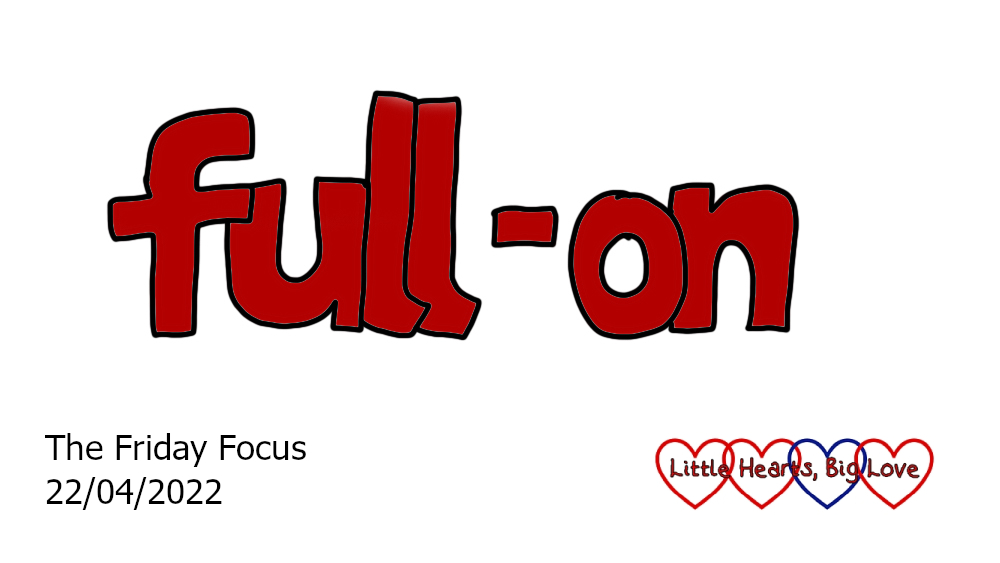 The word 'full-on' in red