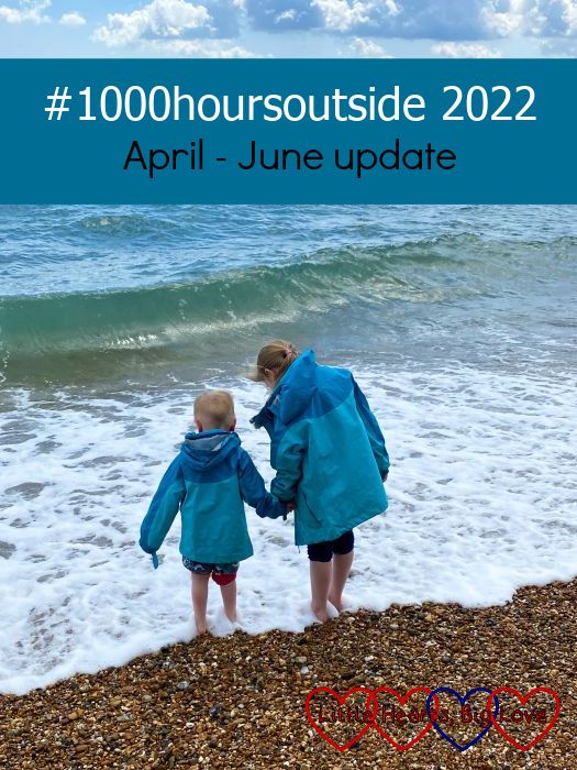 Sophie and Thomas paddling in the sea at Hayling Island - "#1000hoursoutside 2022 - April-June update"