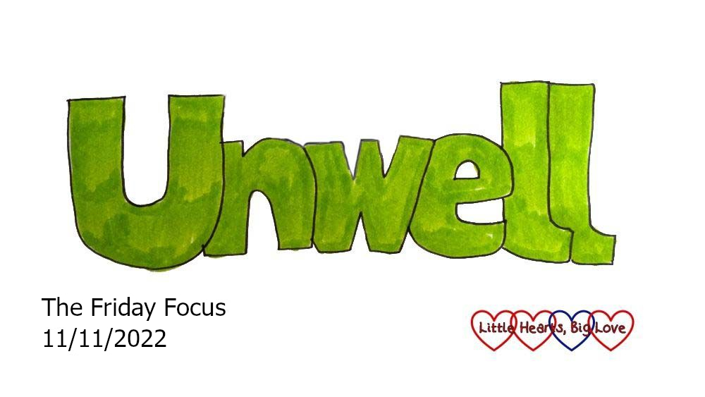 The word 'unwell' in green