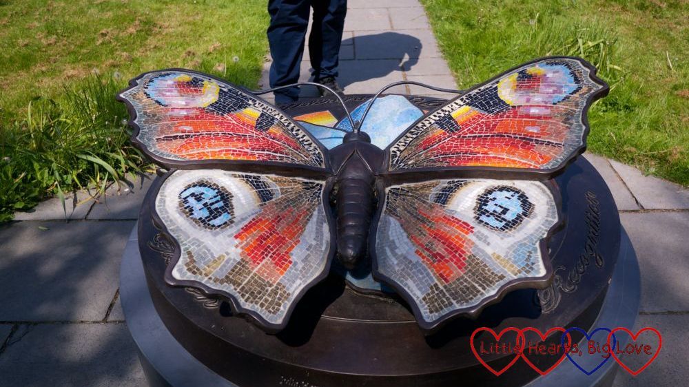 A mosaic butterfly