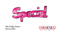 The word "special" in various shades of pink