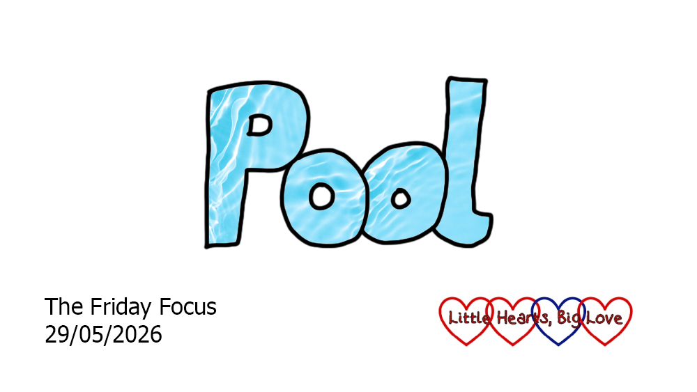 The word 'pool' in bubble writing with a watery fill