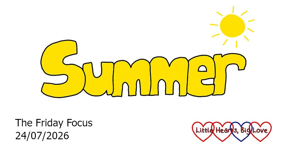 The word 'summer' in yellow bubble writing with a sun above the 'r'