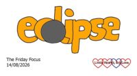The word 'eclipse' with a doodle of a solar eclipse making the 'c'