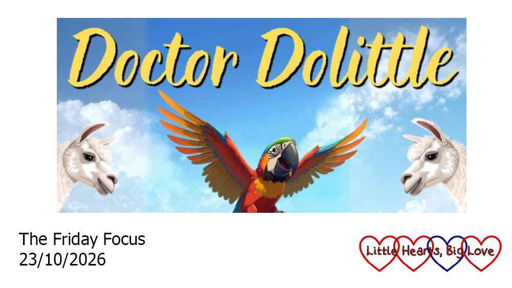 The words 'Doctor Dolittle' with a picture of a parrot